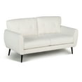 thumbnail image 6 of Coewske 60''W 2-Seat White Faux Leather Sofa Couch Modern Loveseat for Living Room Office, 6 of 9