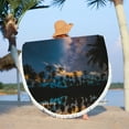 thumbnail image 2 of JingChun Round Printed Beach Towel Microfiber Shawl Beach Towel Beach Mat, Beach Towels Oversized Sand Free Quick Dry Hippie Boho Circle Bath Towel Absorbent Bohemian Beach, 2 of 6