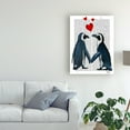 thumbnail image 3 of Trademark Fine Art 'Penguins With Love Hearts' Canvas Art by Fab Funky, 3 of 3