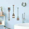 thumbnail image 2 of ESTART 4 Pcs Metal Paddle Home Wall Decor Nautical Canoe Oar Wall Art Decor Vintage Ornaments Hanging Wall Sculpture Indoor Outdoor for Ocean Lovers Bathroom Bedroom Home Decoration (Light Gray), 2 of 10