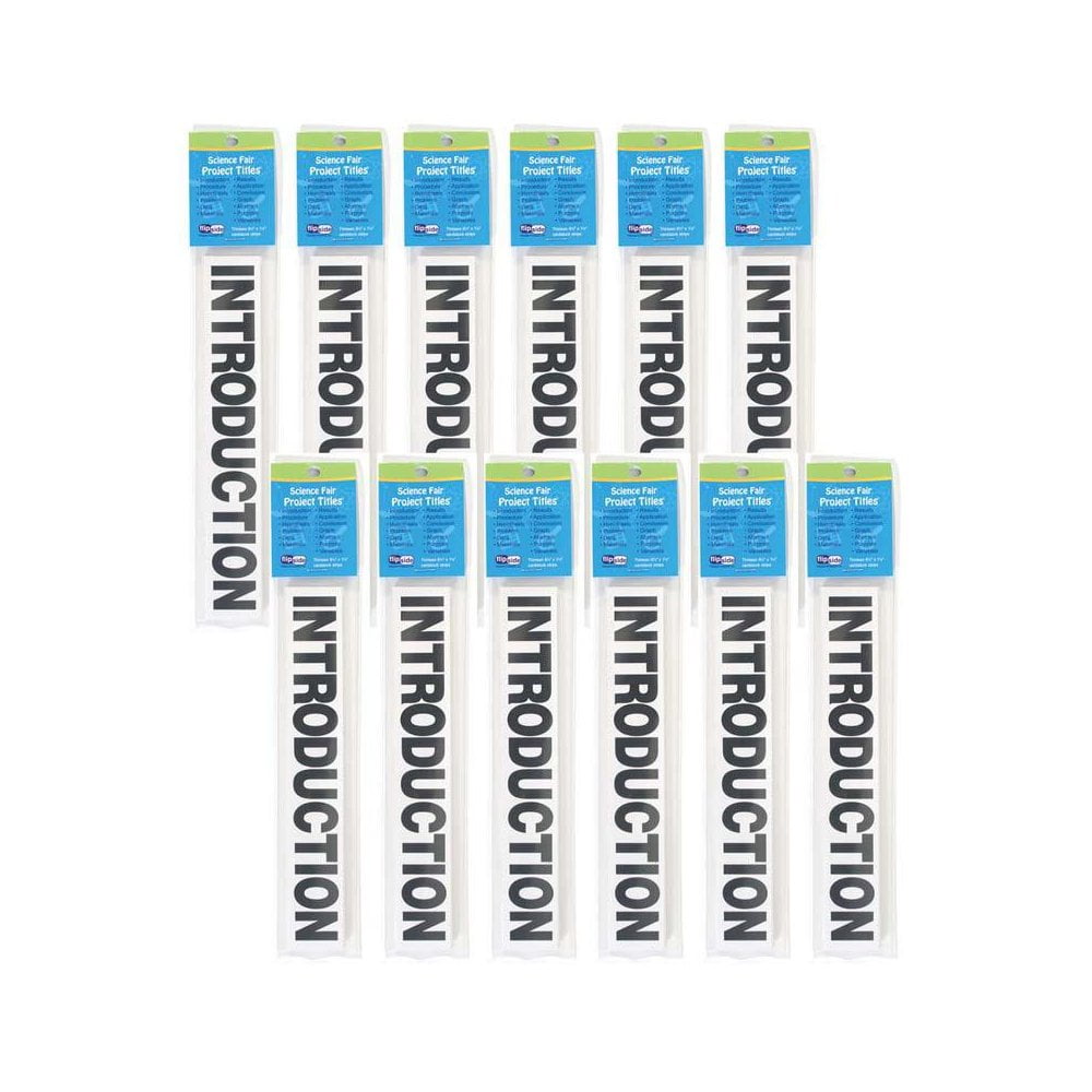 Flipside Products Science Fair Project Titles, Black, 13 Per Pack, 12 packs