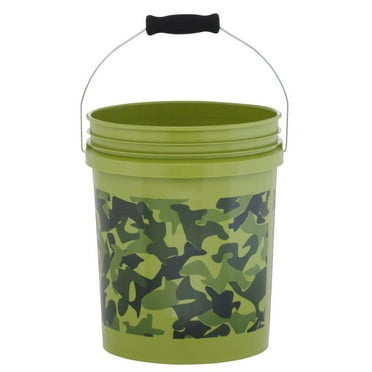 Pail 5-Gal Camouflage Plastic