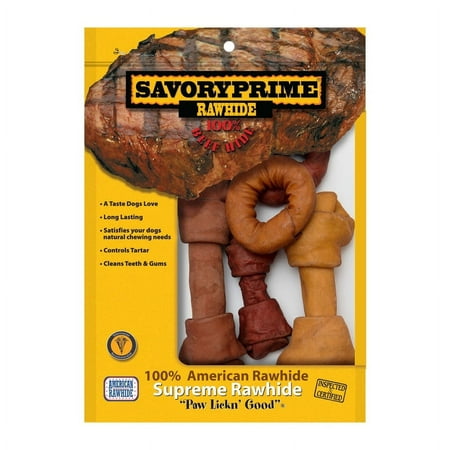 UPC: 0810359009988 | Savory Prime Beef Rawhide Grain Free Bone For Dogs 25 oz 1 pk