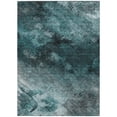 thumbnail image 5 of 8' X 10' Teal Blue Aqua And Gray Abstract Washable Indoor Outdoor Area Rug, 5 of 5