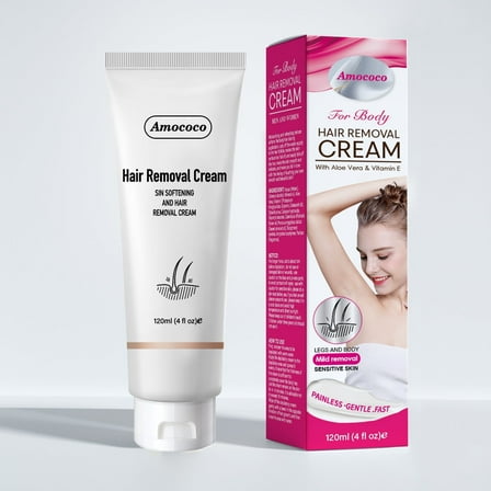Amococo Hair Removal Cream - Gentle, Fast - Acting for Smooth Skin（3pcs）