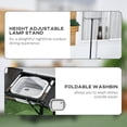 thumbnail image 4 of Portable Folding Camping Kitchen Station, Aluminum & Steel BBQ Prep Table with 3 Side Tables, 2 Shelves, Sink & Lamp Stand, Black, for RV, Picnic, Outdoor Cooking, with Bag, 4 of 7