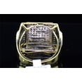 thumbnail image 5 of Mens 10K Yellow Gold Round White Diamond Big Square Face Pinky Ring Band .64 ct., 5 of 6