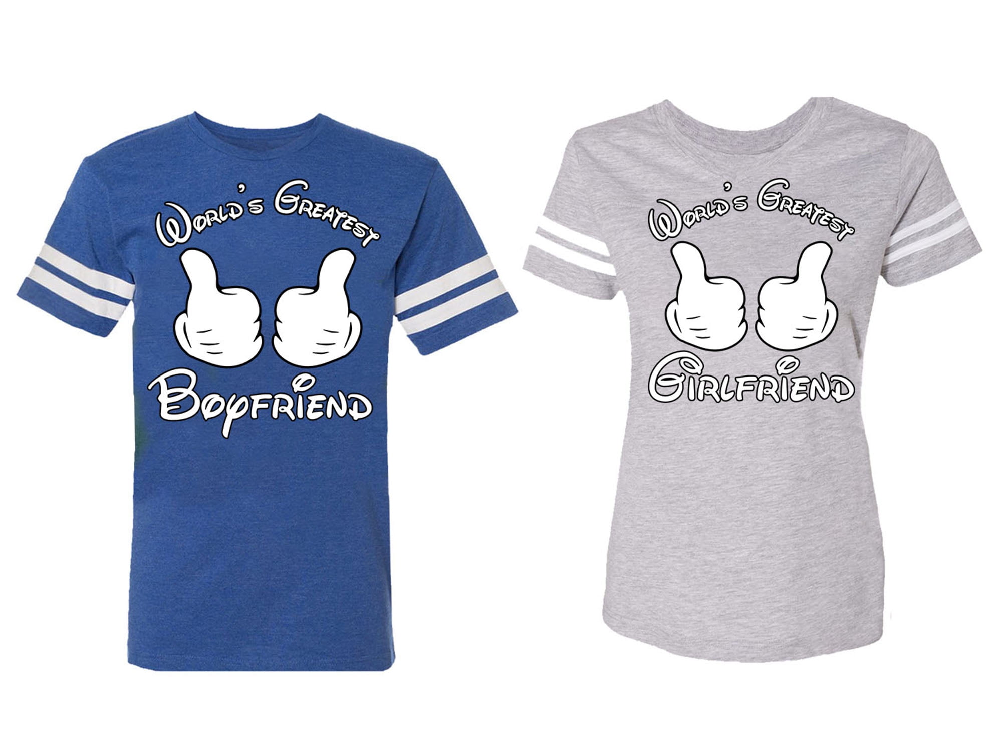 World Greatest Boy & Girlfriend Matching Couple Cotton Jerseys (Men
