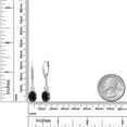 thumbnail image 2 of Gem Stone King 925 Sterling Silver Black Sapphire and Moissanite Dangle Earrings for Women with Lab Grown Diamond (5.49 Cttw, Oval 9X7MM), 2 of 3