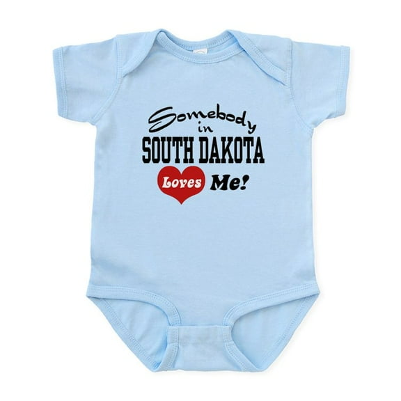 CafePress - Somebody In South Dakota Loves Me Infant Bodysuit - Baby Light Bodysuit, Size Newborn - 24 Months
