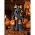 thumbnail image 5 of 2Pack Halloween Patchwork Ghost Lamps Indoor, Patchwork Ghost with Pumpkin Cute Fall Tabletop Figurine Decoration for Home, 5 of 11