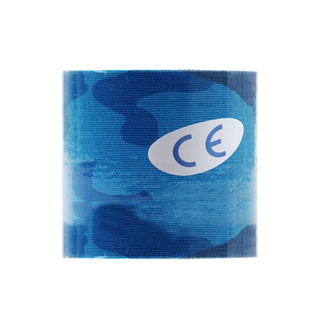 Naiovety Cinta muscular elástica de algodón, vendaje deportivo, vendaje portátil, cinta de autosoporte portátil Gimnasios en casa camuflaje azul 10cm Naiovety OD001037-06