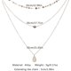 thumbnail image 3 of Bohemia Layered Choker Necklace Gold Disc Choker Dove Necklace Gemstone Necklace Pigeon Gem Charm Pendant Necklace Peace Jewelry for Women and Girls, 3 of 4