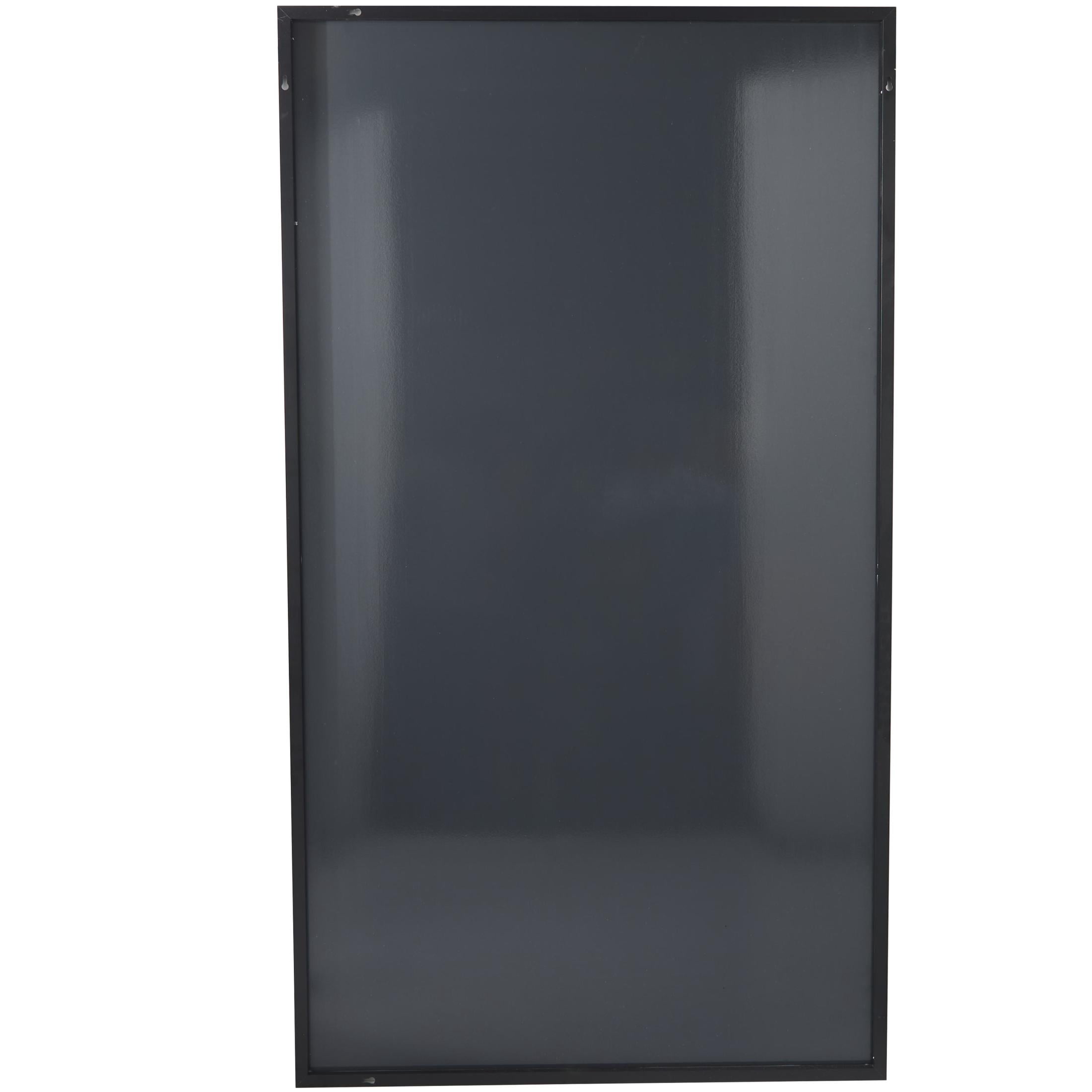 DecMode 37" x 67" Black Grid Style Panel Wall Mirror