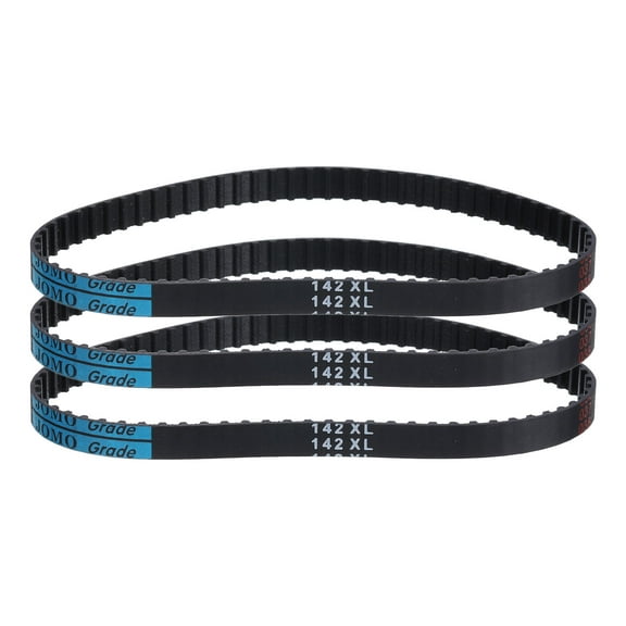 3 Packs 142XL 037 Timing Belt 71 Teeth Rubber Geared Cogged Belt, 0.37" Width, 0.20" Pitch