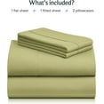 thumbnail image 3 of LuxClub 3 PC Sheet Set Bed Sheets Deep Pockets 18" Eco Friendly Wrinkle Free Cooling Machine Washable Hotel Bedding Silky Soft - Lime Twin, 3 of 8