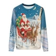 thumbnail image 6 of Lorytime Sweatshirt for Women Crewneck Christmas Santa Claus Fleece Shirt Long Sleeve Pullover Tops for Holiday, 6 of 9