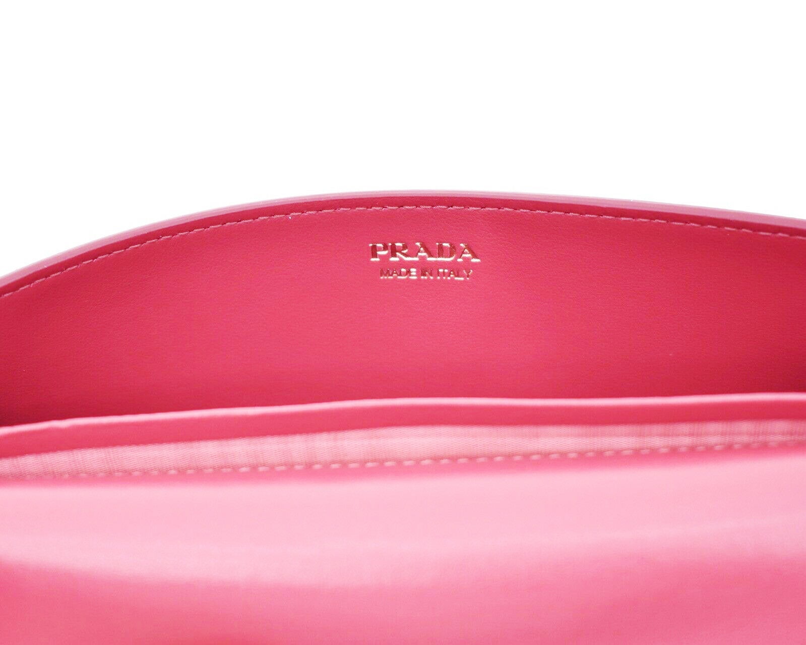 Prada Peonia Pink Vitello Phenix Leather Double Zip Crossbody
