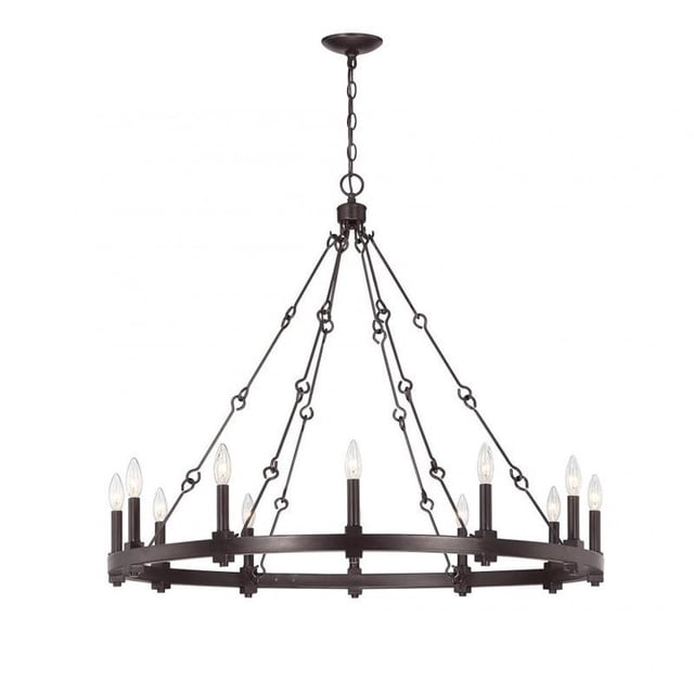 Savoy House Adria 12 Lustre Clair en Bronze Anglais