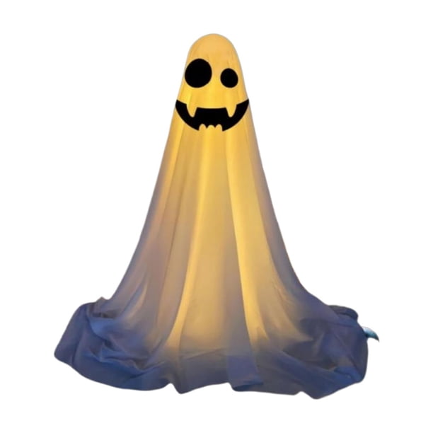 Inteprter Decoración de fantasmas de Halloween, no te preocupes por ser arrastrado por el viento, decoraciones de Halloween para jardín o Iluminación navideña cuatro