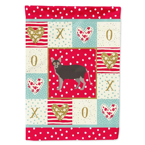 Carolines Treasures CK5639GF Lykoi 1 Cat Love Flag Garden Size Small multicolor