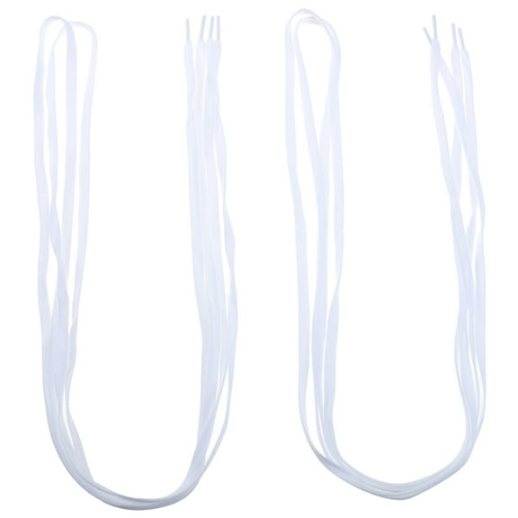 White 2 Pairs Shoe Laces Sneakers Kids Shoelaces Casual Shoes Child