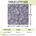 thumbnail image 2 of Square Tablecloth with Elastic Edges 36 * 36 Inch Pioneer Waterproof Purple Rose Gray Image Table Cover Washable Indoor and Outdoor for Party Kitchen Dinner Banquet Patio Picnic, 2 of 6