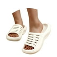 thumbnail image 2 of Fdrone Womens Recovery Sandals with Plantar Fasciitis Support Orthotic Open Toe Comfortable Slides Thick Cushion Reduces Stress on Feet Joints & Back Post-Exercise, 2 of 7