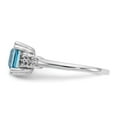 thumbnail image 4 of Solid 10k White Gold Ladies Ring Band with CZ Cubic Zirconia Size 9 (Width = 1mm ), 4 of 6
