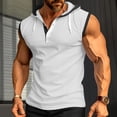 thumbnail image 2 of Men's Training Vest for Gym and Fitness Performance Vest with Hooded Design for Summer Running and Workout, 2 of 7