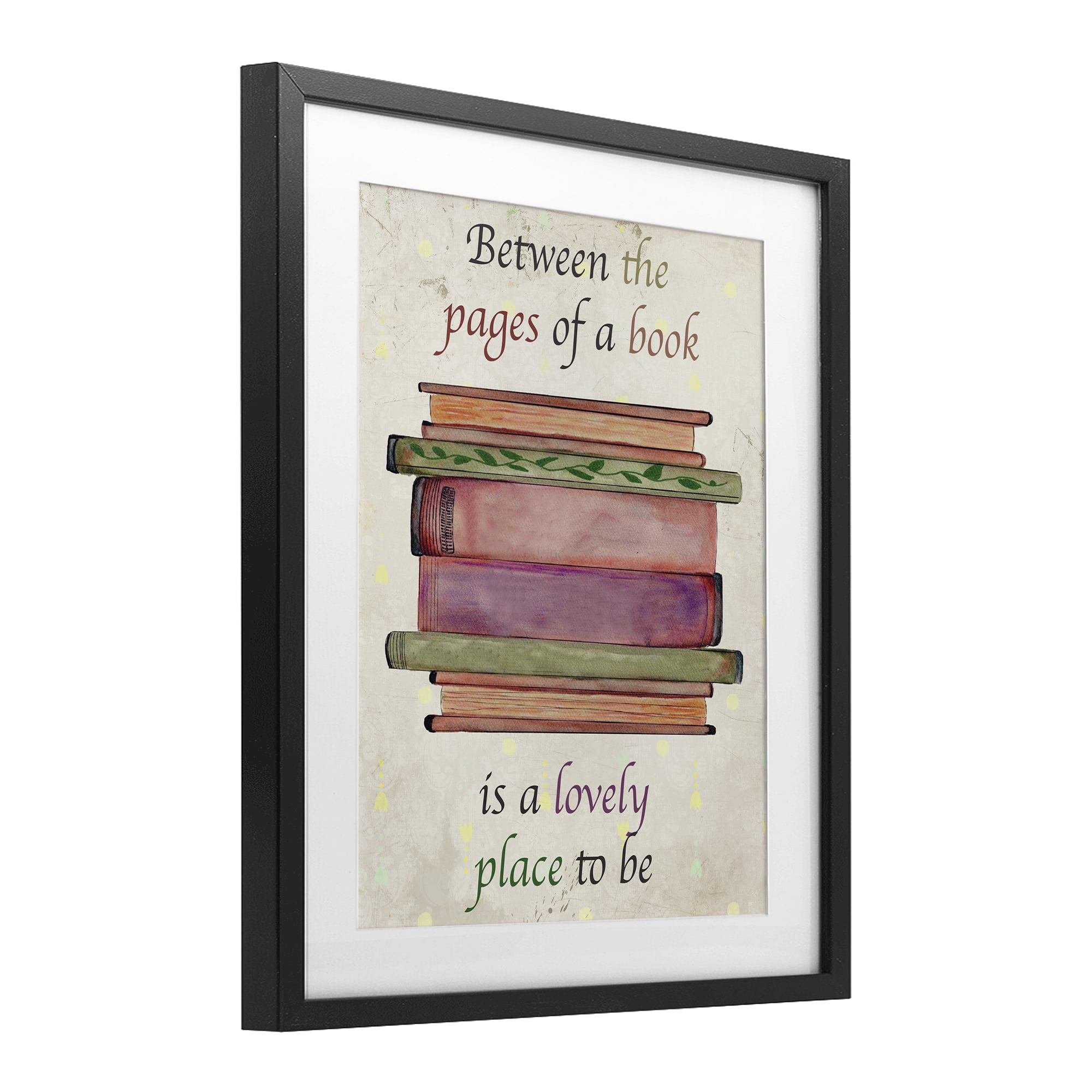 Stupell Industries Between Pages Of A Book Black Framed Print Under Glass, design by Julia Frost