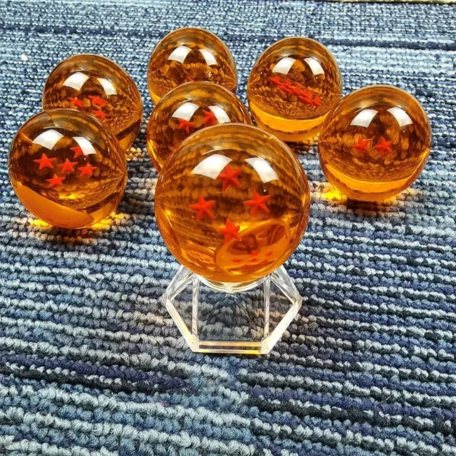 Figuras de acción de Dragon Ball Z para niños, 1 piezas, bola de cristal, Mini estrella, bolas de dragón, decoración de escritorio de mesa, modelo de Juguetes