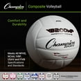 thumbnail image 6 of Champion Sports VB Pro Comp Series Indoor Volleyball, Official Size - Durable, Soft-Touch Volleyballs with Composite Synthetic Leather Cover - Premium Volleyball Equipment and Gear - Blue/White, 6 of 9