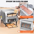 thumbnail image 5 of KFFKFF Industrial Conveyor Toaster, 300 Units/Hour Conveyor Belt Toasting Device, Robust Stainless Steel Industrial Toaster Oven, Electric Food Service Commercial Toaster for Toast, Bun, Bagel, Bread, 5 of 9
