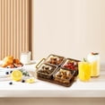 thumbnail image 6 of Cozeii Serving Tray, 4 Grids Snack Tray with Lid, Divided Food Storage Platter for Cookies, Nuts, Candy, Fruit, Picnic, Party, Party Serving Supplies, Gold, 6 of 6