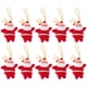thumbnail image 1 of Un conjunto de 20 piezas de adornos colgantes de árbol de Navidad con colgante de Papá Noel lindo (rojo), 1 of 7