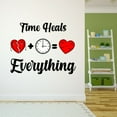 thumbnail image 3 of Home Wall Decal - Time Heals Everything - Cute Quote Design Cute Borken and Healed Heart with Cute Clock - Proudly Hand Made Decal - Size: 30 In(W) x 24 In(H), 3 of 5