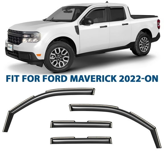 CLIM ART in-Channel Incredibly Durable Rain Guards for Ford Maverick 2022-2026, Original Window Deflectors, Vent Window Visors, Vent Deflector, 4 pcs. - 622432
