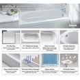 thumbnail image 3 of Kohler K-1184-Ra Devonshire Collection 60" Three Wall Alcove Soaking Bath Tub - Off White, 3 of 7