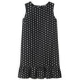 thumbnail image 4 of facefd Women Dress Sleeveless Dot Vest Ruffled Round Ruffled Round Neck Loose Dress Black XXL, 4 of 6