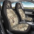 thumbnail image 4 of XYZCANDO Hummingbirds Front Car Seat Cover Comfortable Camo Forest Automobile Front Seat Covers Stretch Polyester Fabric Cover Easy to Install and Clean for Cars SUV Sedans, 4 of 7