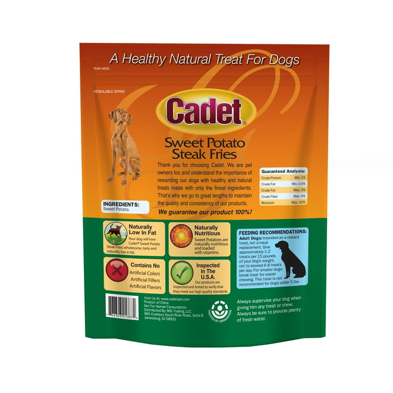 Cadet Sweet Potato Fries Dog Treats 2 lb