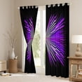 thumbnail image 3 of Erosebridal Abstract Butterfly Curtains Pack of 2 (42x90), Geometry Lines 30%-50% Black Out Curtains, Purple, 3 of 6