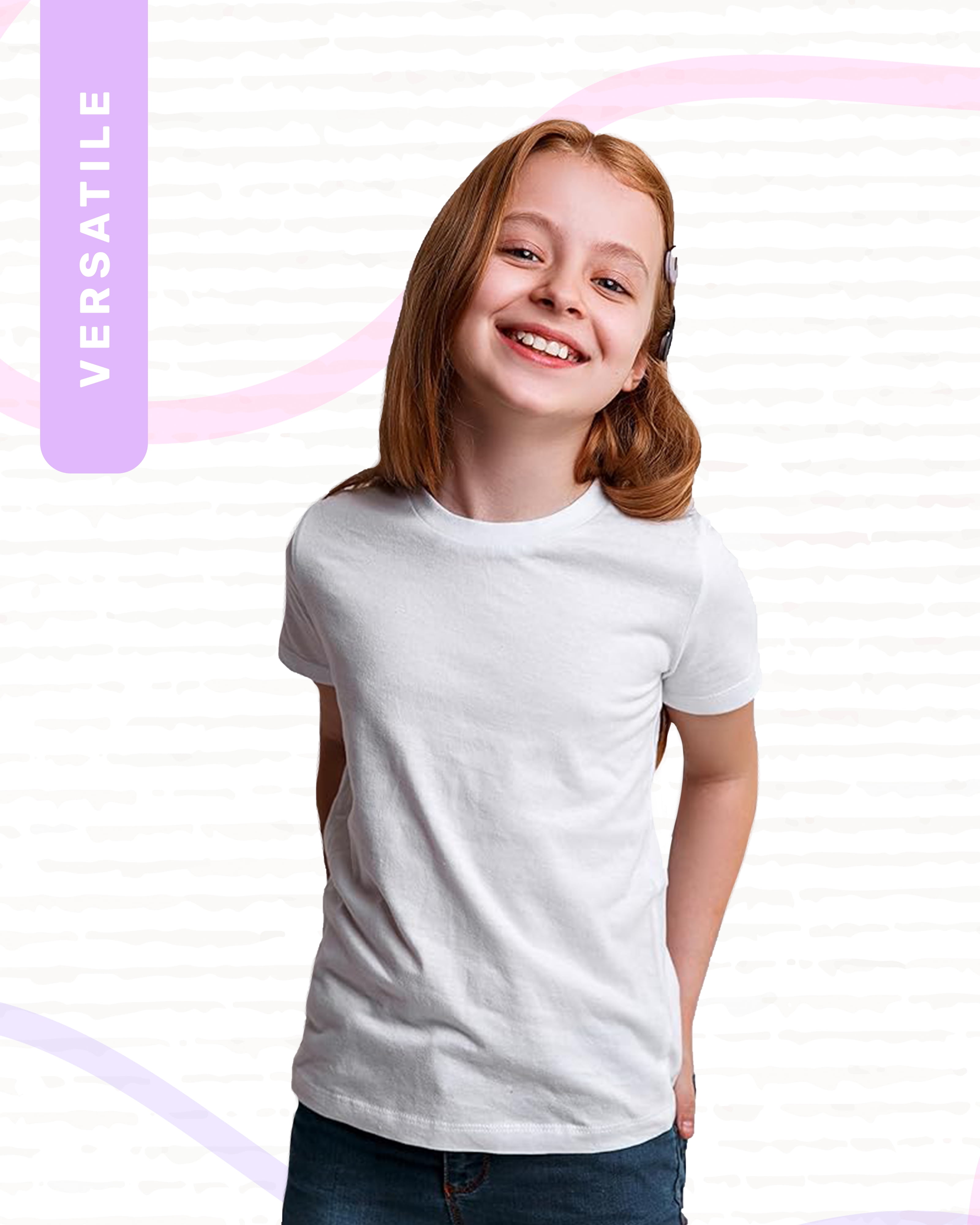 Marky G Apparel Girls' Short-Sleeve Crew Neck Slim-Fit T-Shirts 100% Cotton, S, Royal/Heather/Heather(Pack of 3)