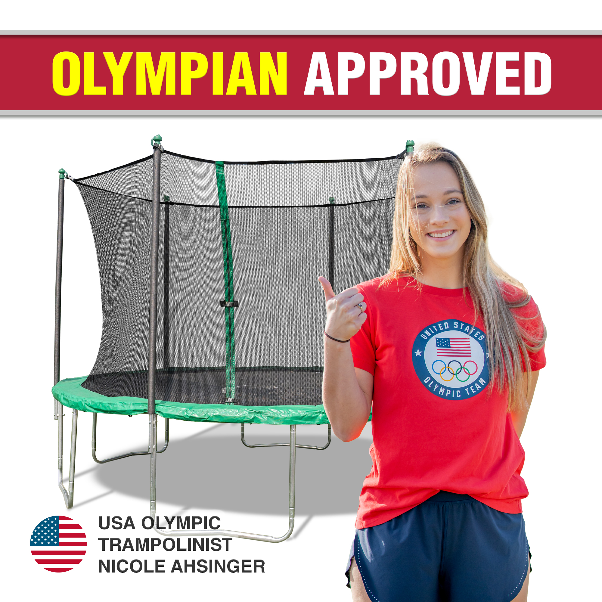TruJump 12' Trampoline with Safety Enclosure & Jump Mat with Lifetime Warranty (Green) - image 8 of 9