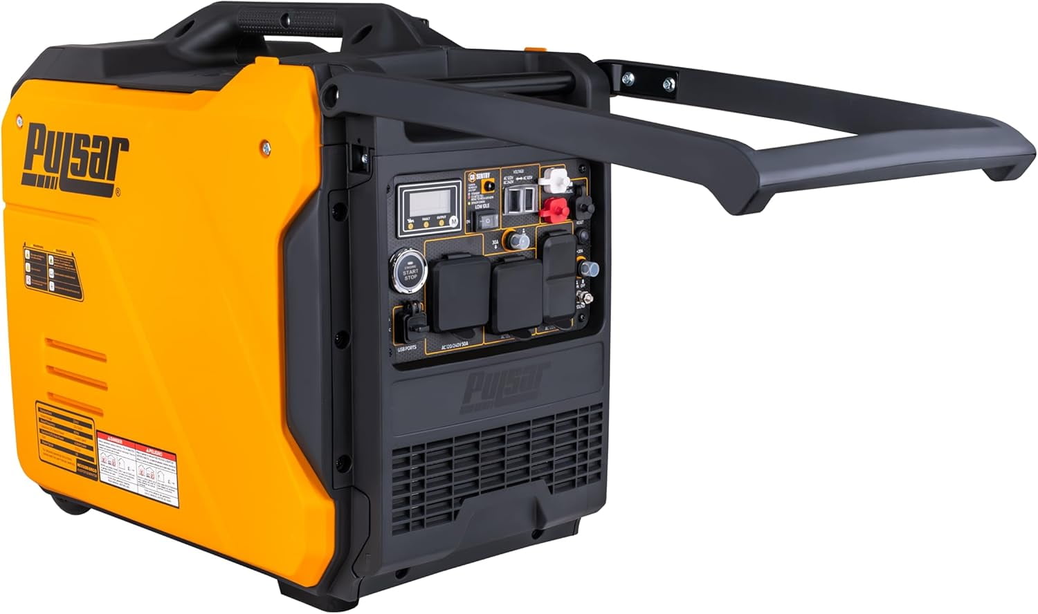 Pulsar 6000 Watt Portable Inverter Generator, Dual Fuel Gasoline & Propane, Remote Electric Start, CO Sensor, Parallel Capable, Super Quiet, Use for RV, Camping, Outdoor & Home