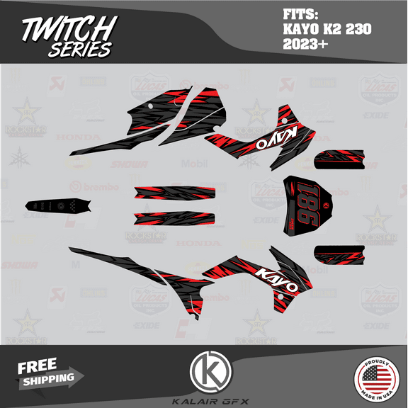 Kalair GFX Graphics Kit for Kayo K2 230 (All Years) Twitch Series