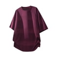 thumbnail image 2 of Plus Size Big & Tall Men's Casual Sport T-Shirt Loose Fit Short Sleeve Crewneck Solid Color Quick Dry Breathable Moisture Wicking Gym Workout Training Everyday Essential | JASKFLY,Wine 4XL, 2 of 4