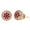 Ruby, variant on Collection Round White Diamond Metal Beaded Circle Frame Swirl Screwback Stud Earrings for Women (0.32 ctw, Color I-J, Clarity I2-I3) in 10K White Gold