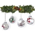 thumbnail image 2 of 5 piezas de bolas de cristal transparente redondas de 60 mm para árbol de Navidad, 2 of 4